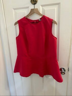 Size 12 Torrid Belle Isle Pink Sleeveless Peplum Top